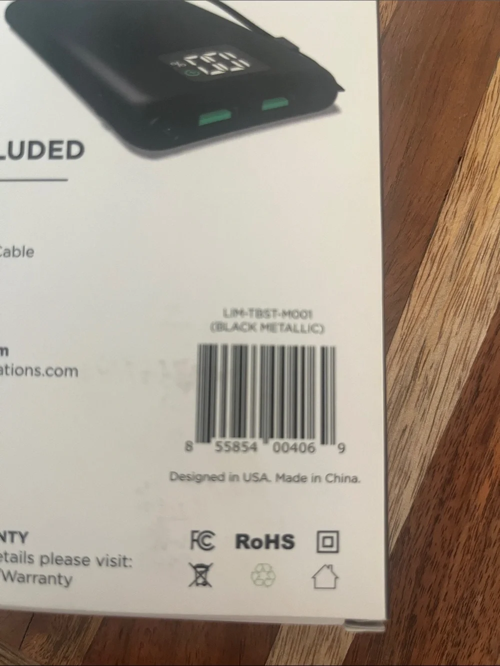 TotalBoost 10,000mAh Portable Power Bank - Black